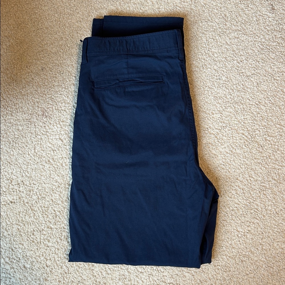 Men's Navy Chino Pants - Classic Straight Fit